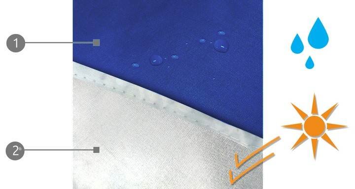 Malatec 2194 Zahradní altán skládací 3 x 3 m + 3 boční stěny modrý
