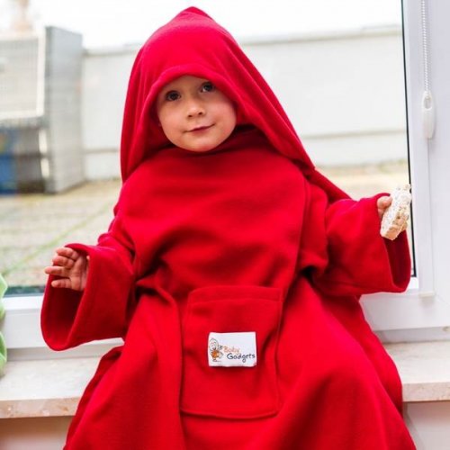 Baby Gadgets Deka s rukávy pro děti Baby Wrapi Active - červená