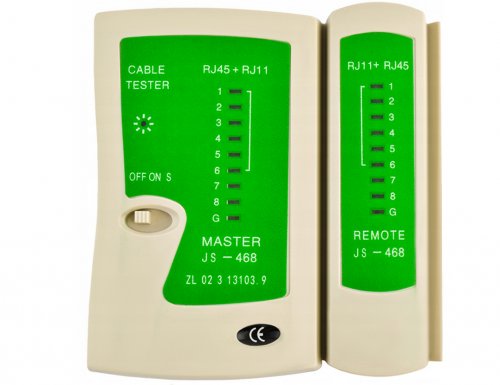 ISO 423 Kabelový tester RJ11, RJ12, RJ45, LED kontrola