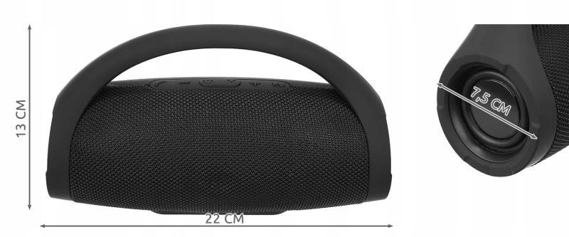 ISO 9720 Přenosný Bluetooth reproduktor s úchytem 10W černý