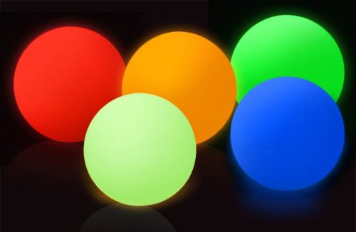ISO 30 cm LED guľa, 16 LED, RGB, batérie