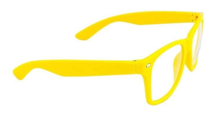 Brýle Wayfarer čiré - žlutá