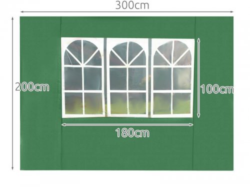 Malatec 2267 Bočnice stanu 3 x 3 m s oknami zelená