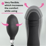 Sensual Nafukovací dildo 15 cm černé