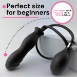 Sensual Nafukovací dildo 15 cm černé