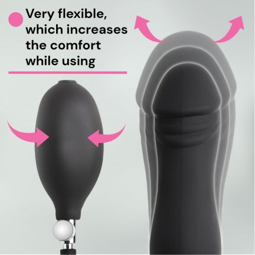 Sensual Nafukovací dildo 15 cm černé