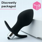 Sensual Vibrační anální kolík 9.5 cm, černá