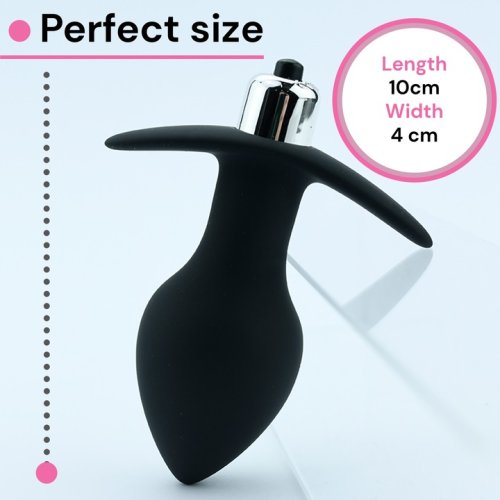 Sensual Vibrační anální kolík 9.5 cm, černá