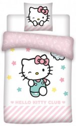 Javoli Detské bavlnené obliečky Hello Kitty 140 × 200cm, 70 × 90 cm