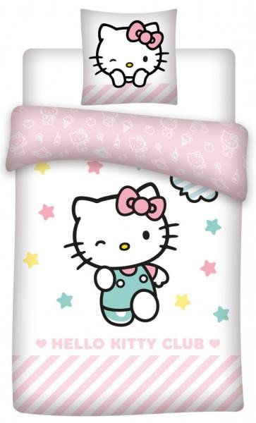 Javoli Detské bavlnené obliečky Hello Kitty 140 × 200cm, 70 × 90 cm