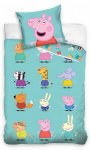 Javoli Detské bavlnené obliečky Peppa Pig 160 × 200cm, 70 × 80 cm
