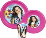 Javoli Detská jedálenská súprava Soy luna, 3-dielna, plast