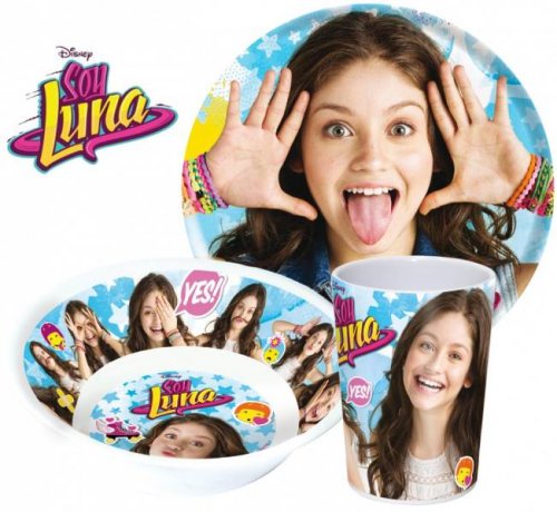Javoli Detská jedálenská súprava Soy luna, 3-dielna, melanín