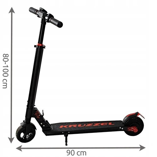 KRUZZEL 10334 Elektrická koloběžka Thunder 250W 24V 5,2Ah, 30 km/h černá
