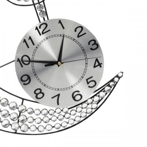 GT K70M Designové nástěnné hodiny s krystaly Měsíc 60 x 50 cm