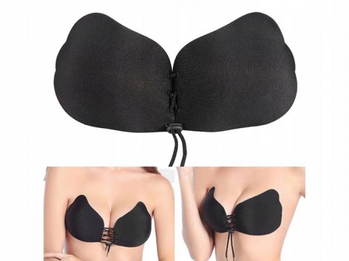 Verk Samodržící push-up podprsenka A černá 