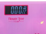 Verk 17085 Digitálna osobná váha sklenená LCD 180kg / 100g ružová Strom