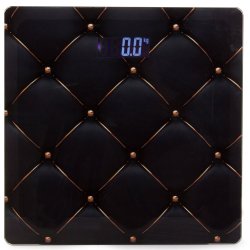 Verk 17097 Digitální osobní váha skleněná LCD 180Kg/100g černozlatá
