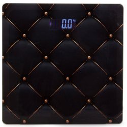 Verk 17097 Digitálna osobná váha sklenená LCD 180Kg/100g čiernozlatá