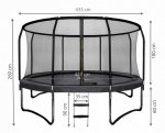 Malatec 9817 Trampolína HQ 427 cm (14FT) + vnútorná ochranná sieť + rebrík