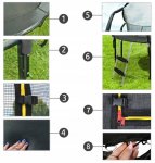 Malatec 9817 Trampolína HQ 427 cm (14FT) + vnútorná ochranná sieť + rebrík
