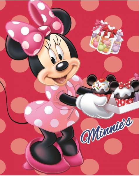 Javoli Fleecová deka Disney Minnie Mouse 120 x 150 cm růžová