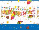 Javoli Plastový ubrus Happy Birthday 120 x 180 cm