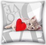 Javoli Dekoračné vankúš Love Cat 40 x 40 cm