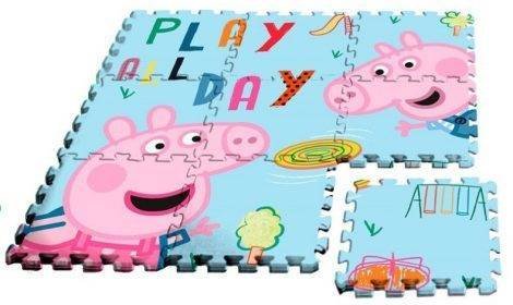 Javoli Pěnové puzzle na zem Prasátko Peppa 9 dílů
