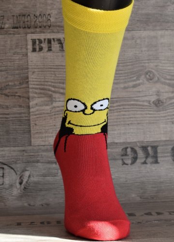 Happy Veselé ponožky Bart Simpson vel. 41-46 červené