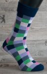 Happy Veselé ponožky Kárové barevné vel. 41- 46 II
