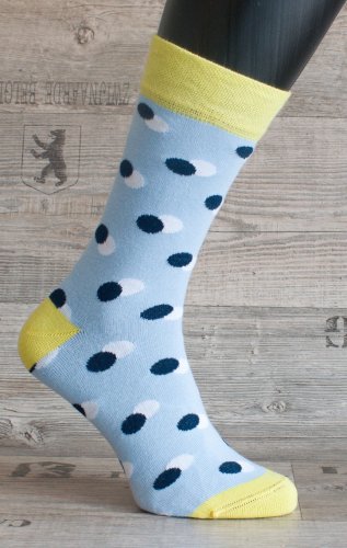 Happy Veselé ponožky Puntík vel. 41- 46 modrožluté