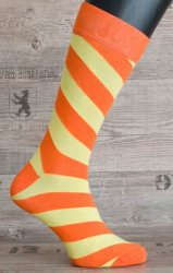 Happy Veselé ponožky Prúžok vel. 36 - 40 oranžovožltej