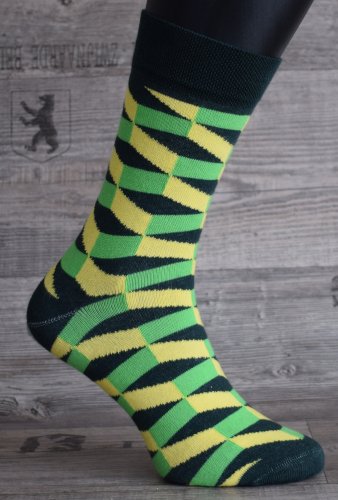Happy Veselé ponožky Prúžky vel. 36 - 40 zelenožltej