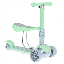 KIK KX6625 Hulajnoga Tříkolka LED mátová 3v1 