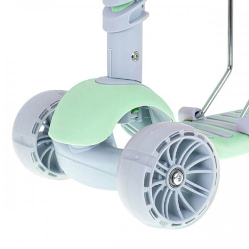 KIK KX6625 Hulajnoga Tříkolka LED mátová 3v1 