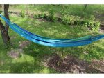 Verk Hamaka hojdacia sieť 200 x 80 cm hrubé pruhy modré