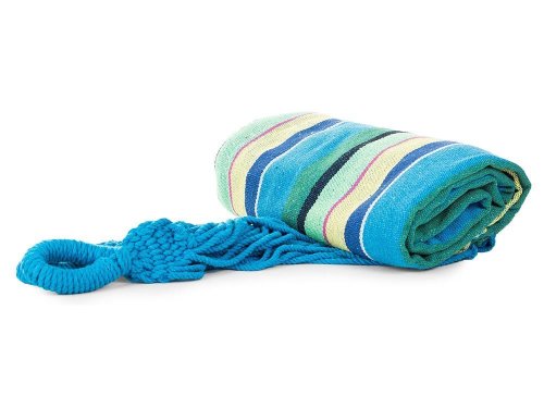 Verk Hamaka houpací síť 200 x 80 cm slabé pruhy modré