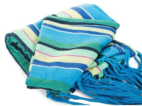 Verk Hamaka houpací síť 200 x 80 cm slabé pruhy modré