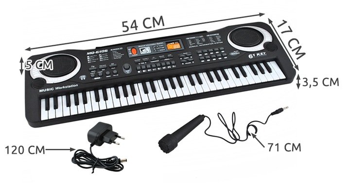 ISO Elektronické klávesy - 61 kláves 