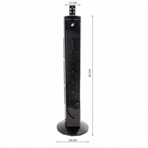 Malatec 10338 Stĺpový ventilátor 45W 80 cm čierny