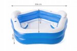 BESTWAY 54153 Nafukovací bazén Fun Pool 213 x 206 x 69 cm