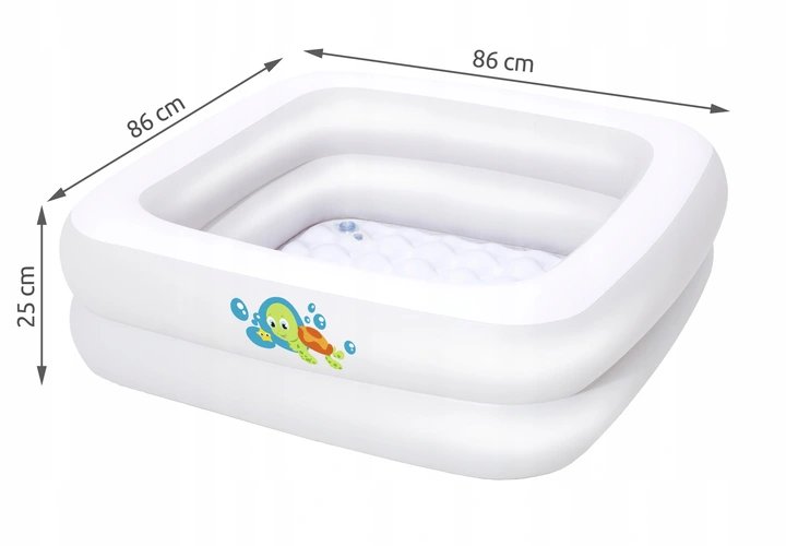 Bestway 51116 Dětský bazén čtverec bílý 86 x 86 x 25 cm