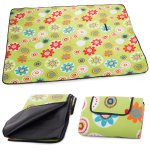 Verk Pikniková deka 150 x 200 cm kvety zelená