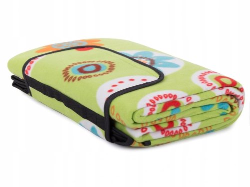 Verk Pikniková deka 150 x 200 cm kvety zelená