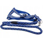 Verk 19116 Nylonový postroj s vodítkem pro psa 120 x 1,2 cm modrý