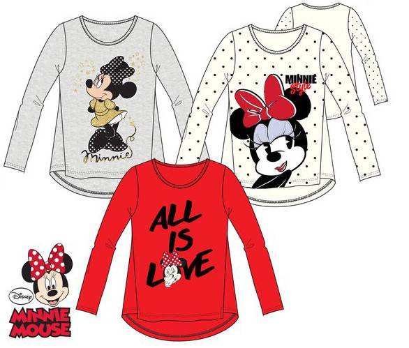 Javoli Detské tričko dlhý rukáv Disney Minnie veľ. 98 červené