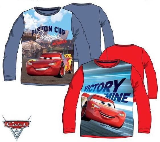 Javoli Dětské tričko dlouhý rukáv Disney Cars vel. 128 modré