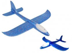 ISO Pěnové Házecí Letadlo LED 37 x 37 cm modré