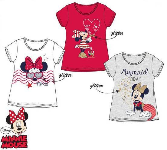 Javoli Detské tričko krátky rukáv Disney Minnie veľ. 98 šedé